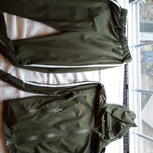 Army green track hoodie set. Never worn!
